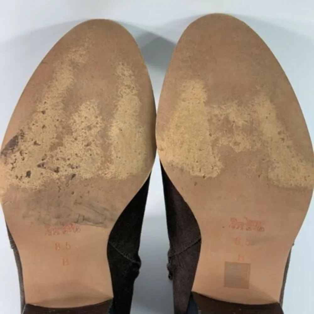 Coach Suede Signature Coach Lock Harness Block Heel 8.5